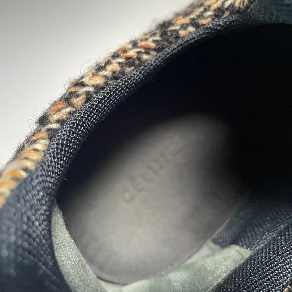 CELINE Skake Sneakers Tweed Platform Slip Ons38 - Picture 8 of 14